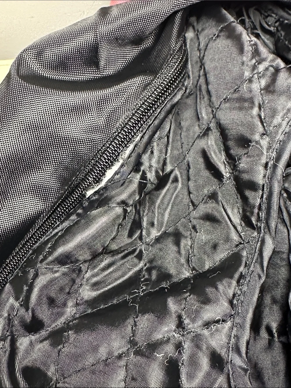 Revolution Gear Black with pink detail two layer motorcycle Jacket